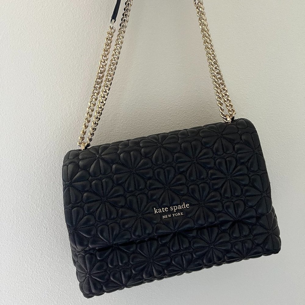 Kate Spade Black Bloom Quilt Bag